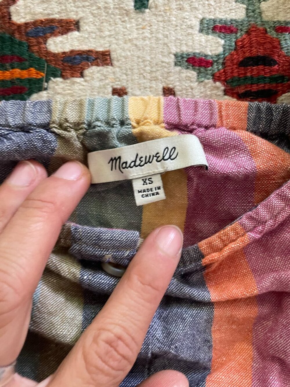 Madewell rainbow cotton-linen 2pc set - Picture 5 of 6